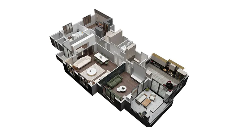 Payitaht İbrahimli — 3B kat planı